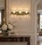 Vintage Hollywood Regency Style Fixture Frosted Tulip Shades 3 Light Wall Sconce Vanity For Sale In Pittsburgh - Image 6 of 6