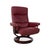 Animal Skin Set of Red Leather Atlantic Recliner and Footstool from Stressless For Sale - Image 7 of 17