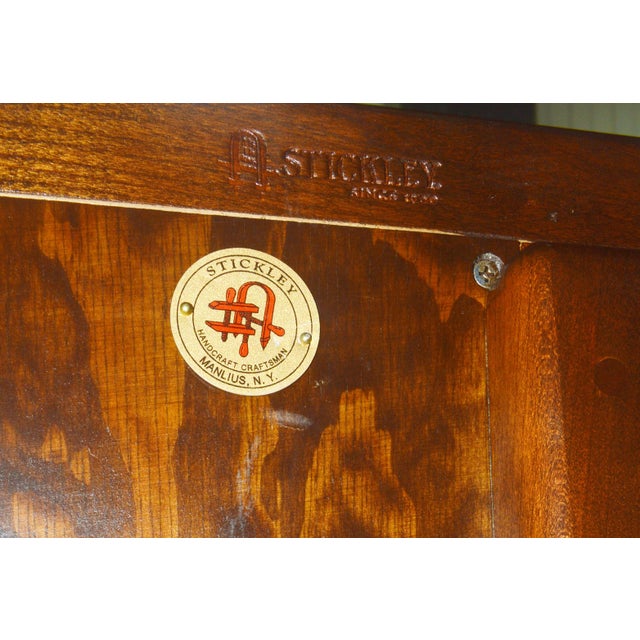 Stickley Modern Bar Cabinet With Stools For Sale - Image 10 of 11