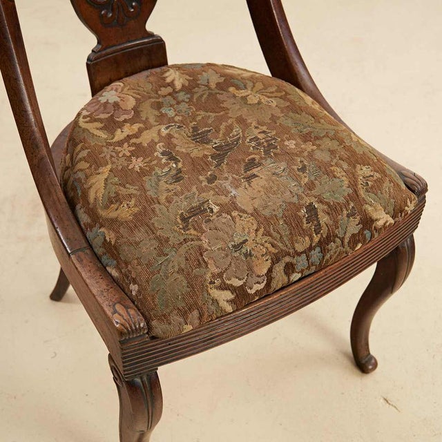 Item : gondola chair early 19th century height: 85 width: 48 seat height: 46 additional information style: antique...