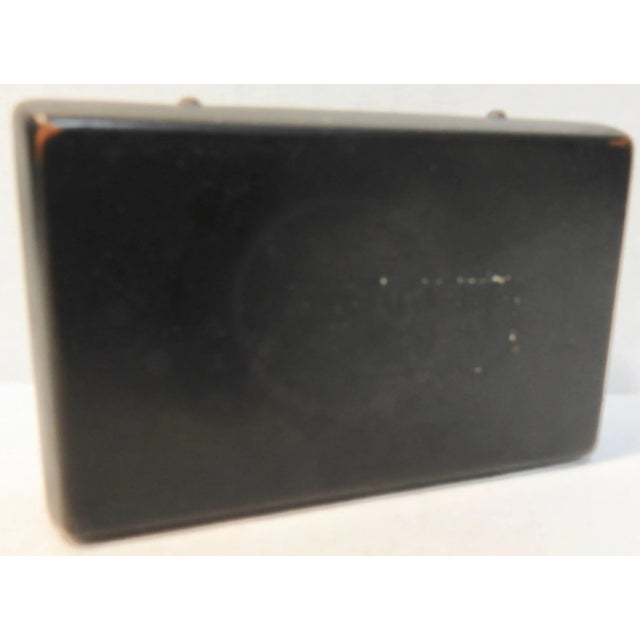 Black Antique Russian Lacquer Box With Landscape For Sale - Image 8 of 9