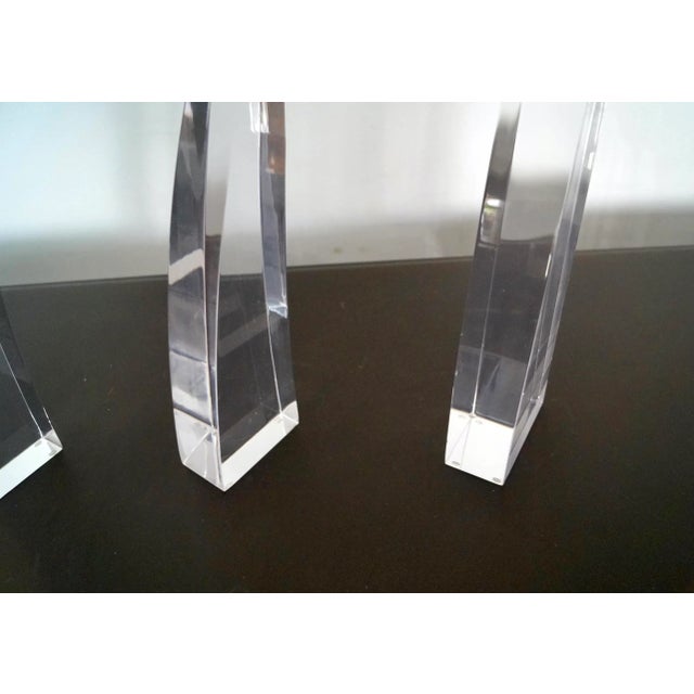 1960’s Mid-Century Modern Lucite Sculptures - Set of Three For Sale In Los Angeles - Image 6 of 13