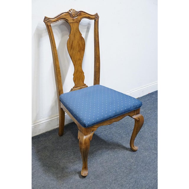 Drexel Drexel Heritage Solid Walnut Early American Traditional Dining Side Chair 186-811 For Sale - Image 4 of 11