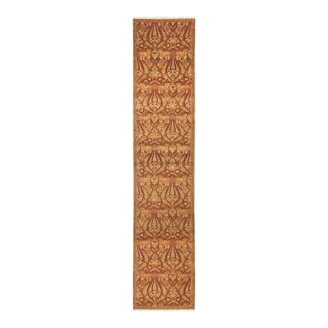 Mogul Collection Hand-Knotted Runner - Yellow 2' 8" x 13' 6" For Sale - Image 9 of 9