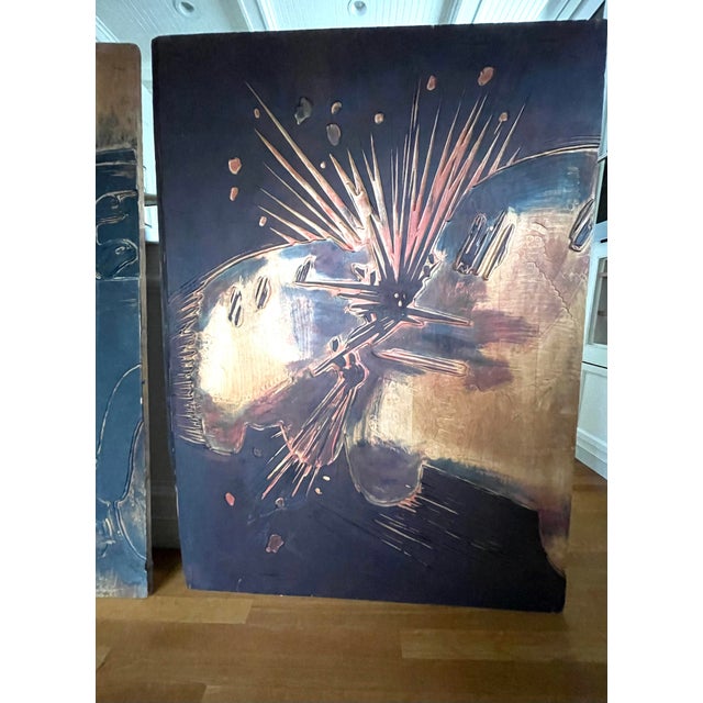 Figurative Pair of Large Early 1900's Wooden Advertisement Poster Printing Blocks for "Fearless Greggs" For Sale - Image 3 of 13