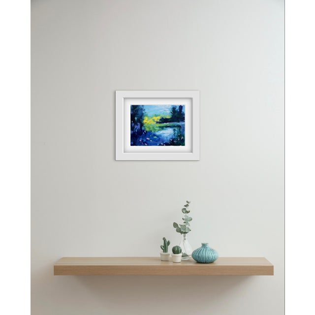 Water Garden Reflections, Impressionist Oil Landscape For Sale - Image 4 of 6