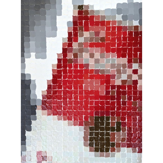 Francisco Vital "Andy Warhol with Campbell's Can" Contemporary Pixelated Figure Painting, 2022 For Sale - Image 9 of 10