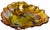 Vintage Iridescent Amber Carnival Glass Grape & Leaf Ruffled Bowl 7.75" Floral For Sale - Image 9 of 10