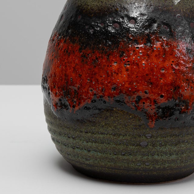 20th Century German Fat Lava W. Germany Ceramic Jug For Sale - Image 13 of 18