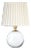 Regina Andrew Giorgio Crystal Mini Lamp, Natural Brass with Oyster Wave Pleat Shade For Sale