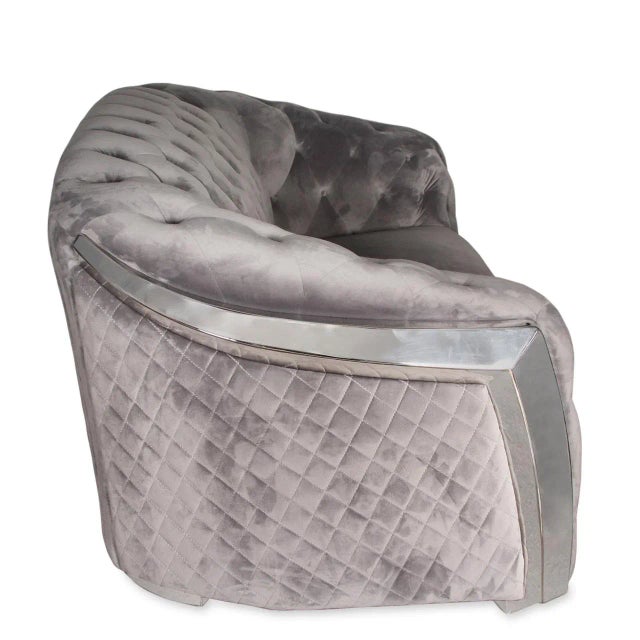 Massimo Silver Loveseat by Roberto Grassie For Sale - Image 4 of 13