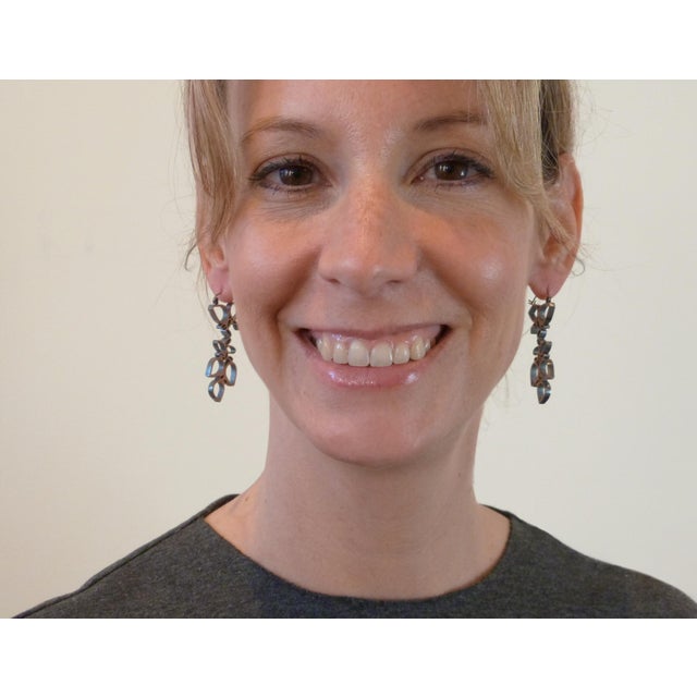 Modern A Pair of Avocado Harvest Earrings by Hilary Hachey, Attributed For Sale - Image 3 of 3