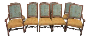 Rococo Style Italmond Furniture Co Dining Chairs - Set of 10