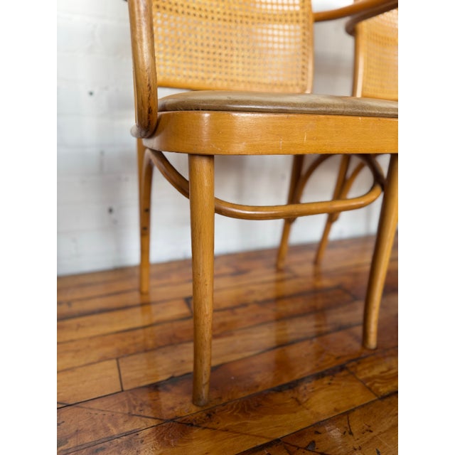 Mid-Century Modern Mid 20th Century Set of 3 Bentwood Thonet 811 Prague-Style Armchairs - Made in Poland For Sale - Image 3 of 10