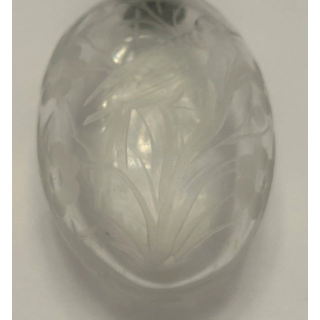 Vintage English Crystal Bottle With Sterling Top | Chairish