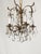 Brass Antique 4 Arm 4 Light Lovely Lavish Brass Cut Lead Glass Crystal Chandelier For Sale - Image 8 of 12