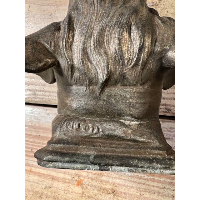 Late 19th Century Vintage Art Nouveau Statue of a Girl Signed For Sale - Image 9 of 9
