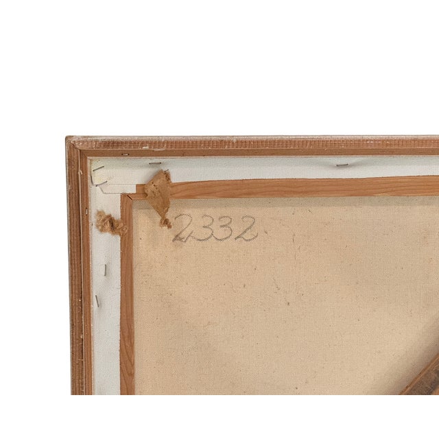 Mid-Century Modern Abstract Oil on Canvas by Edith Ferullo (1928-2008) For Sale In Dallas - Image 6 of 6