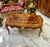 1990s French Style Wooden Coffee Table – Copper Finish With Bronze Accents For Sale - Image 4 of 5