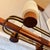 Mid-Century Modern Mid 20th Century Danish Modern Teak & Brass 6-Light Chandelier With Textured Glass Shades For Sale - Image 3 of 12