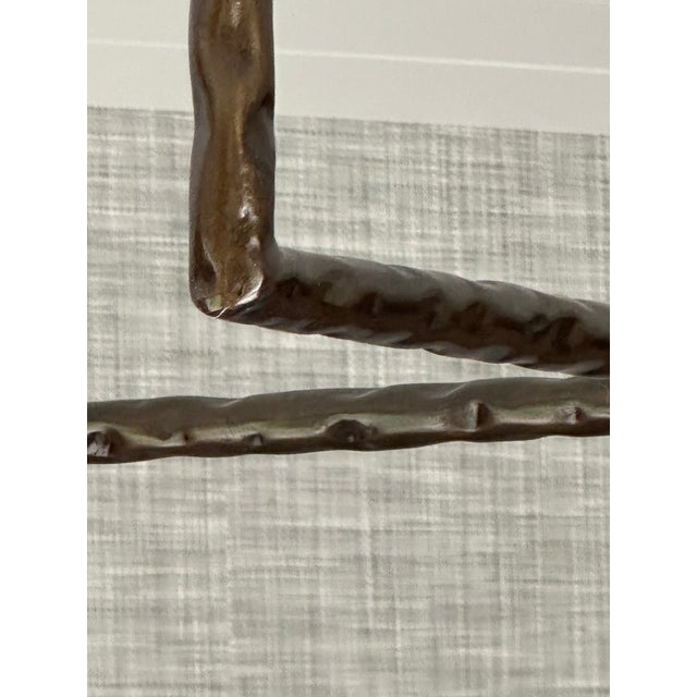 2020s Paul Ferrante Aspari Style 7 Cup Bronze Chandelier For Sale - Image 5 of 6