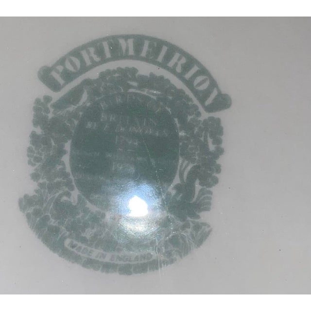 English Vintage Portmeirion Birds of Britain Little Egret Dinner Plate – Green Band For Sale - Image 3 of 3