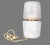 This vintage table lamp is a refined design lamp manufactured in Italy in the 1960s. White ceramic table lamp whose soft...