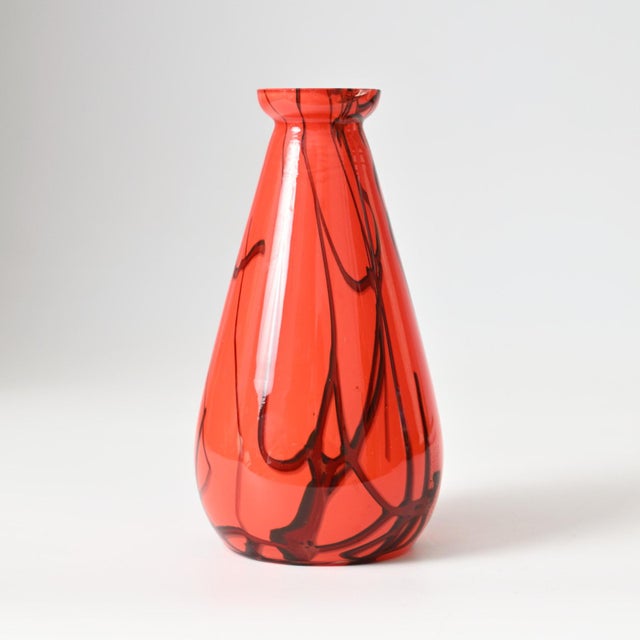 Red and Black Spatter Glass Vase from Franz Tomschick, 1920s For Sale - Image 11 of 11