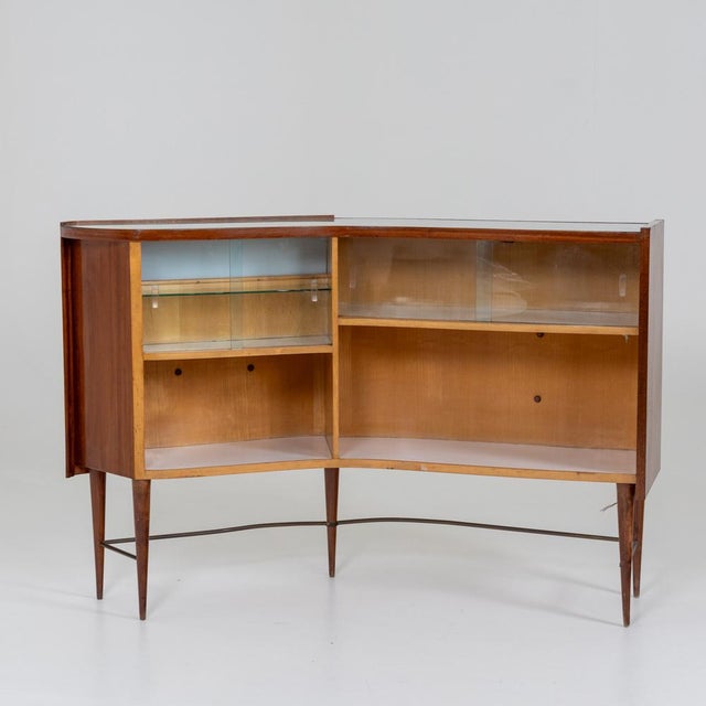 Brown Vintage Italian Bar with Bar Stools, 1950s, Set of 4 For Sale - Image 8 of 15