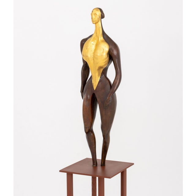 Doris Porter Caesar Attributed Gilt and Patinated Bronze Sculpture For Sale In New York - Image 6 of 13