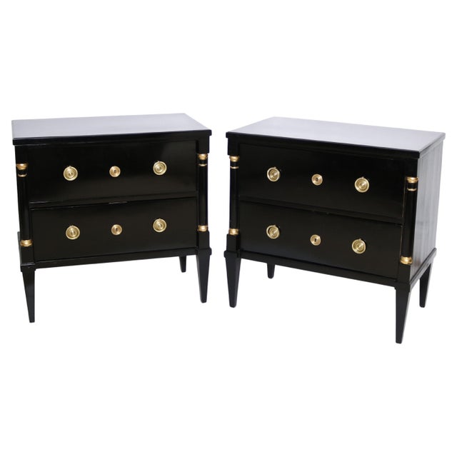 Fine Pair of Ebonized Bedside Chest of Drawers, 19th/20th Century For Sale - Image 17 of 18