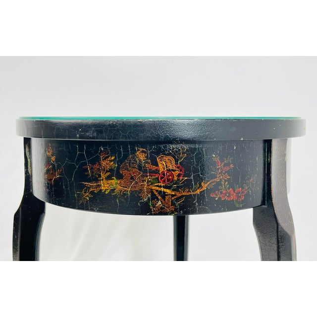 1980s Asian Style End Table Made in Italy by William Switzer For Sale In Los Angeles - Image 6 of 12