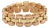 Retro 18k Rose & Yellow Gold 3 Rows Panther Link 18mm Wide Bracelet For Sale