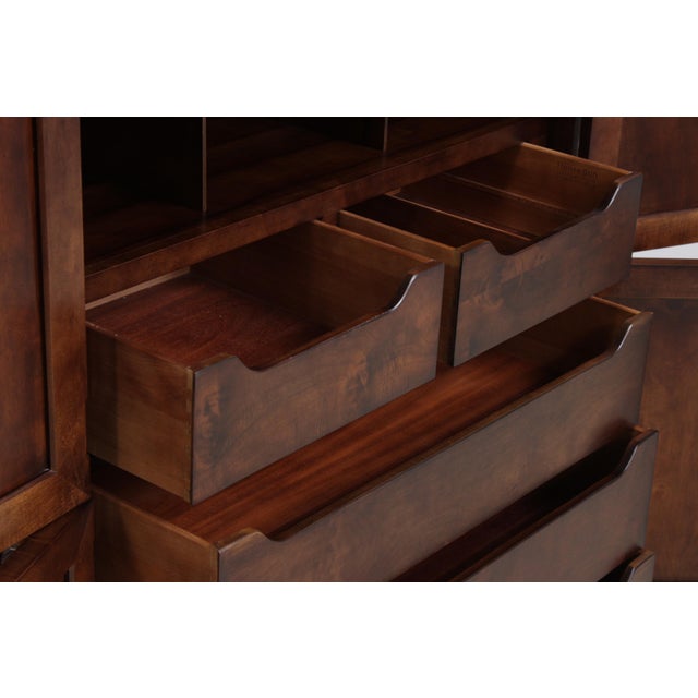 Henredon Walnut Louis XV Armoire Wardrobe For Sale In Philadelphia - Image 6 of 18