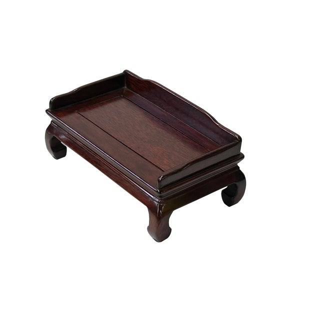 Chinese Chinese Rosewood Handmade Daybed Chaise Miniature Display Art For Sale - Image 3 of 6