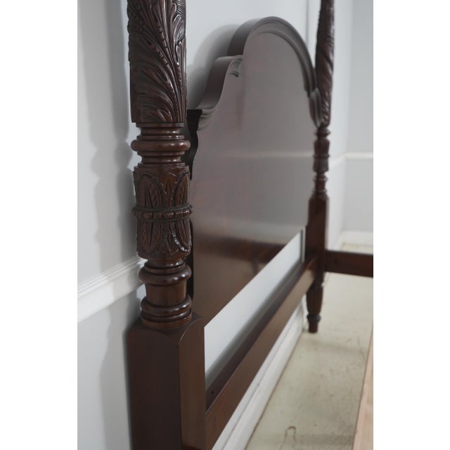 2000 - 2009 Stickley Colonial Williamsburg Carved Mahogany Queen Poster Bed For Sale - Image 5 of 18
