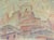 A 1933 abstract watercolor painting by the artist Harry Knox Smith (1879-1967). In neutral shaded of orange, blue, and...