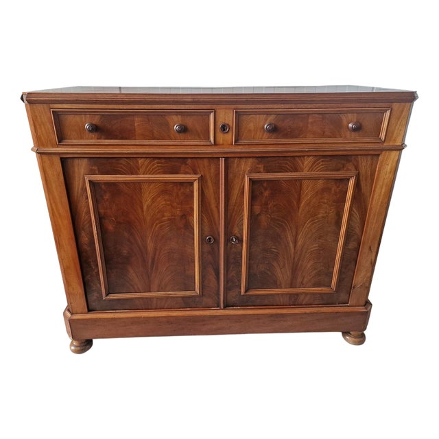 Biedermeier Style Cabinet in Mahogany, 1860s For Sale