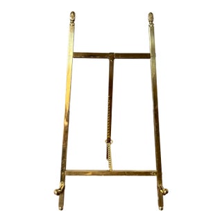 1970s Mid-Century Modern Miniature Brass Easel For Sale