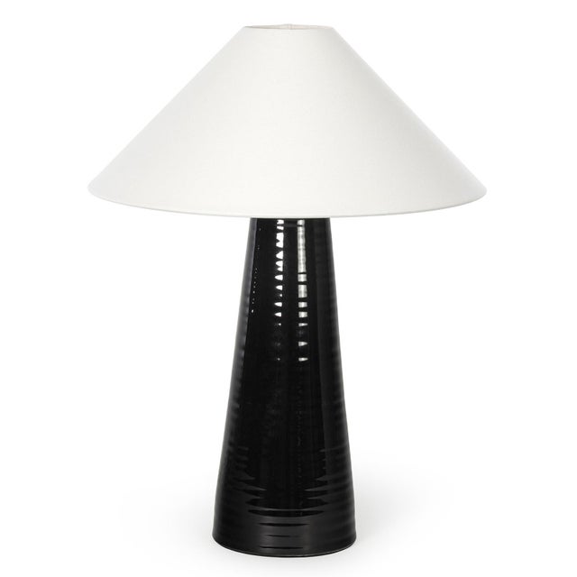 Koda Ceramic Table Lamp, Black For Sale In Detroit - Image 6 of 6
