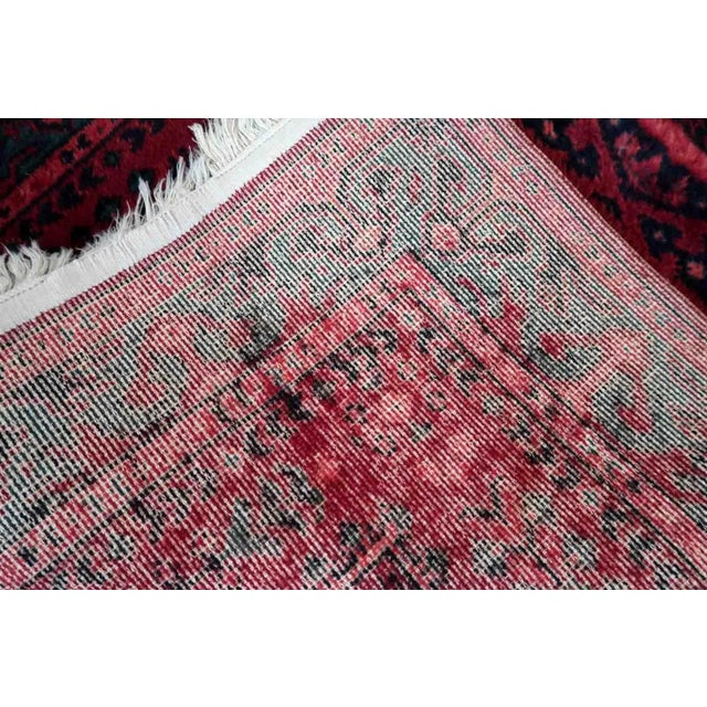 Red 1960s Vintage German Baluch Style Rug 2.3' X 4.4' For Sale - Image 8 of 12
