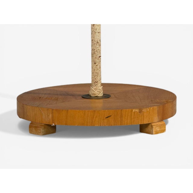 Swedish Modern, Organic Floor Lamp, Cord, Wood, Sweden, 1930s For Sale - Image 13 of 13