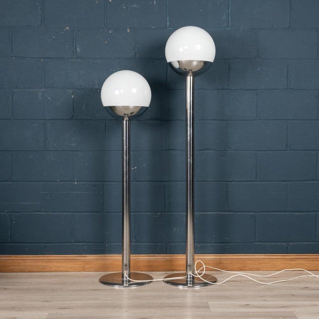 Metal Graduated Floor Lamps by Pia Guidetti-Crippa for Luci Italia, 1970s, Set of 2 For Sale - Image 7 of 18