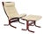 Set of Mid-Century Modern Siesta Chair and Ottoman in Cream White Leather by Ingmar Relling, 1970s For Sale
