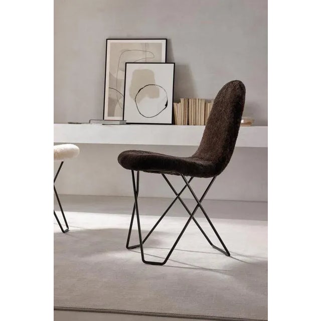 Not Yet Made - Made To Order Cactus Sheepskin Dining Chair by Cuero Design For Sale - Image 5 of 9