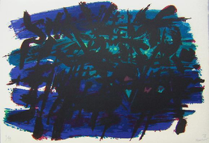 Alfred Manessier, Suite de Pâques: Le Jardin des Oliviers, 1978, Etching