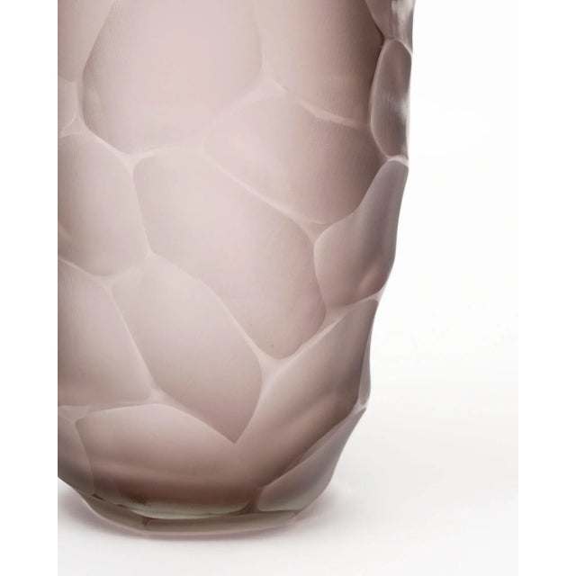 Amethyst color vase, from the Island of Murano, in the Manner of Carlo Scarpa.