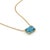 Contemporary Swiss Blue Topaz Beautiful Necklace - Stacking Gemstone Dainty Necklace For Sale - Image 3 of 4