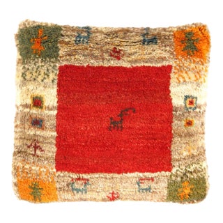 Pasagad DC Fine Hand Knotted Persian Gabbeh Pillow For Sale