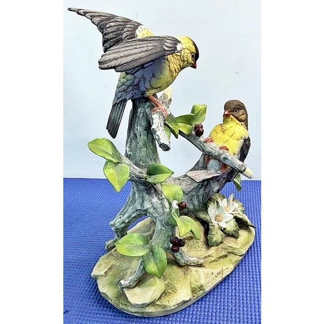 1980s the Goldfinches Figurine by Andrea For Sale - Image 4 of 9